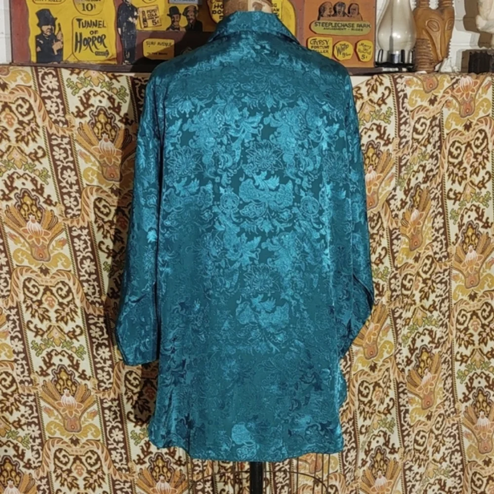 Victoria's Secret Gold Label Night Shirt in deep jade green